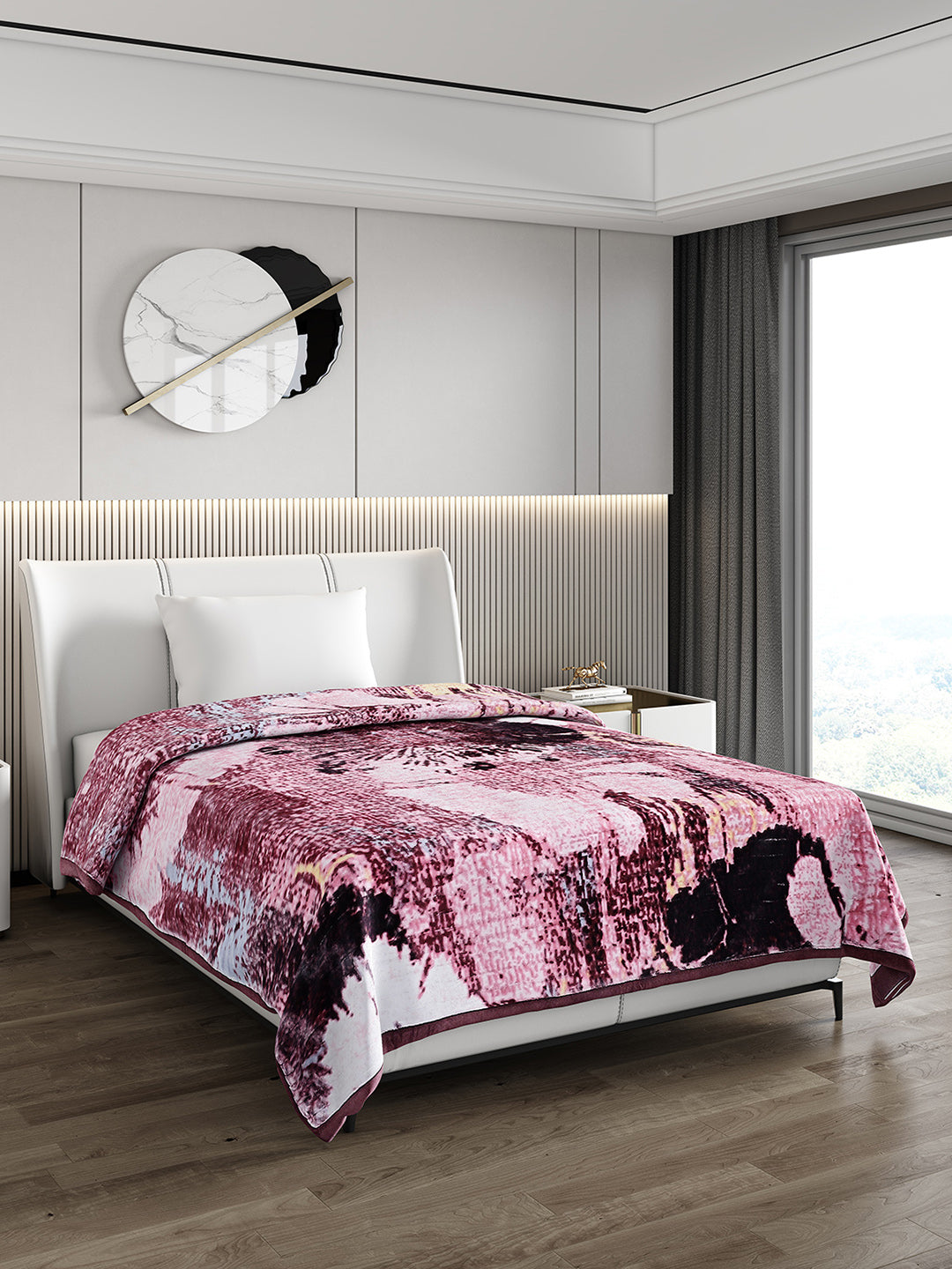 Printed Single Bed 965 GSM Blanket Marco 3 Ply (Weight 3.4 kg)
