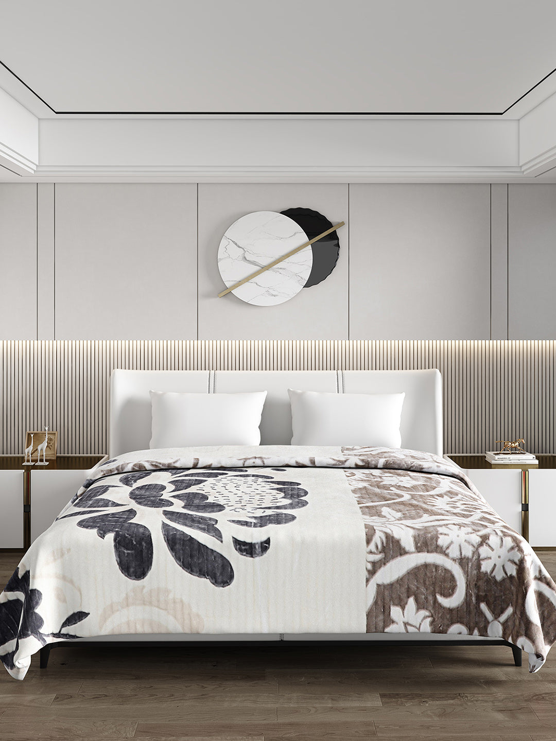 Printed Double Bed Blanket for Heavy Winter -3 Ply