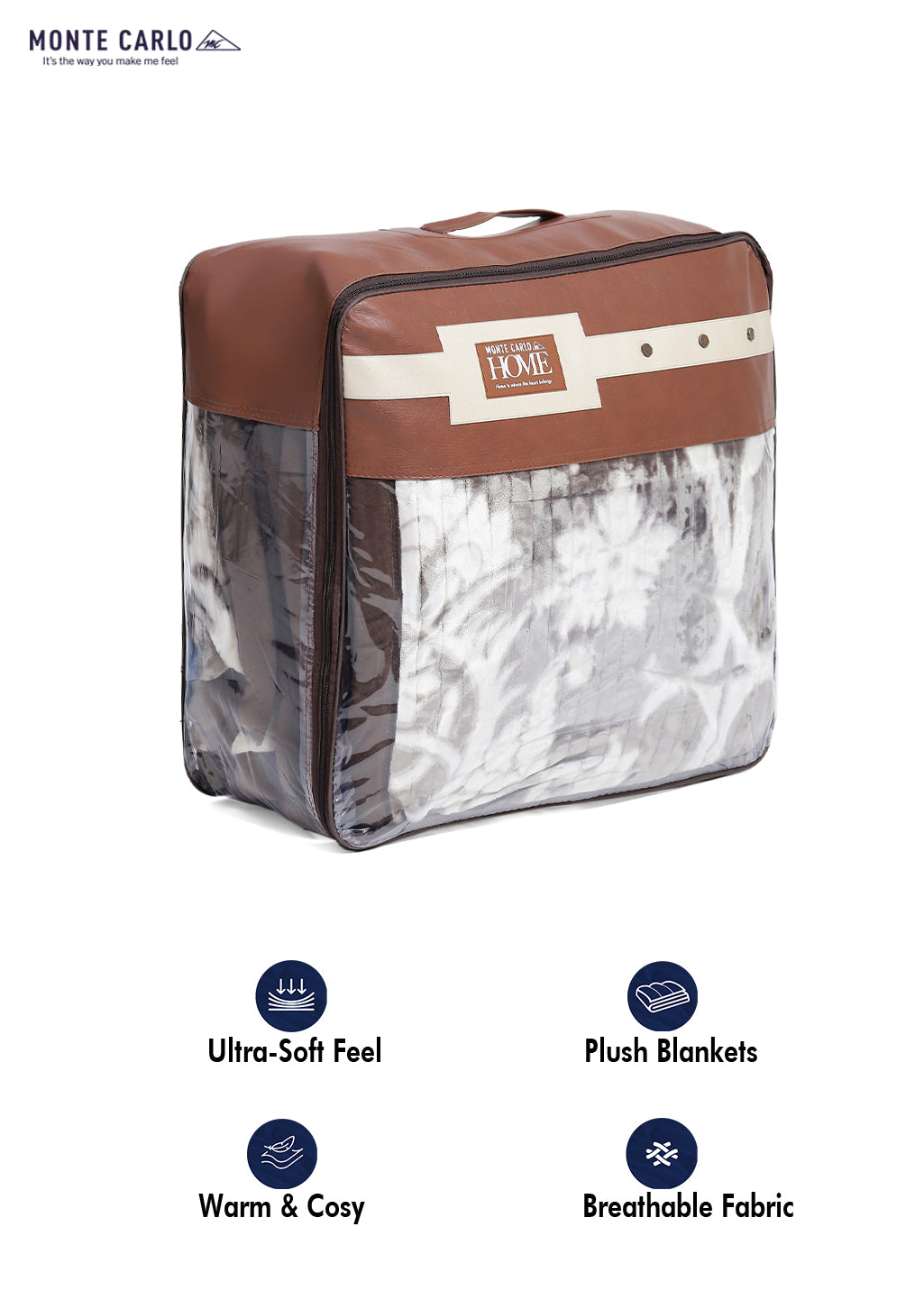 Printed Double Bed Blanket for Heavy Winter -3 Ply