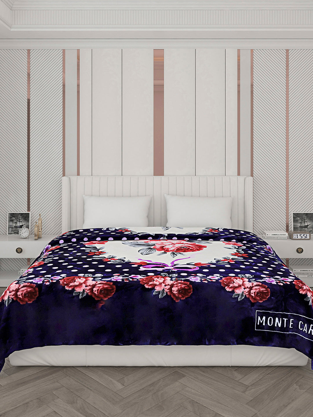 Printed Double Bed Blanket for Heavy Winter -2 Ply