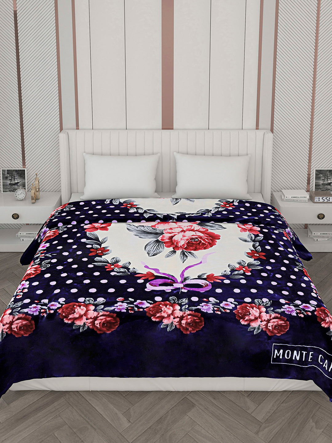 Printed Double Bed Blanket for Heavy Winter -2 Ply