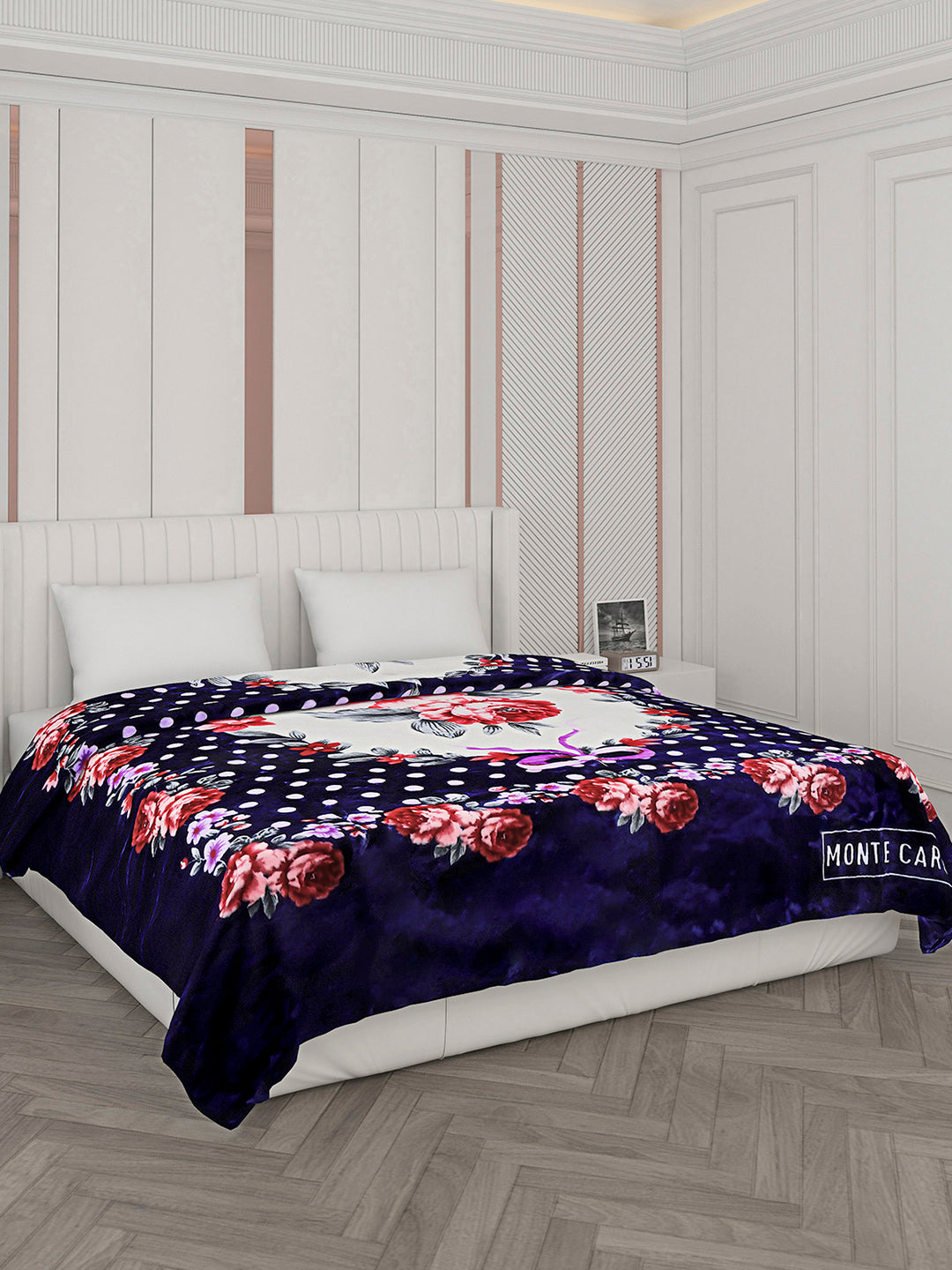 Printed Double Bed Blanket for Heavy Winter -2 Ply