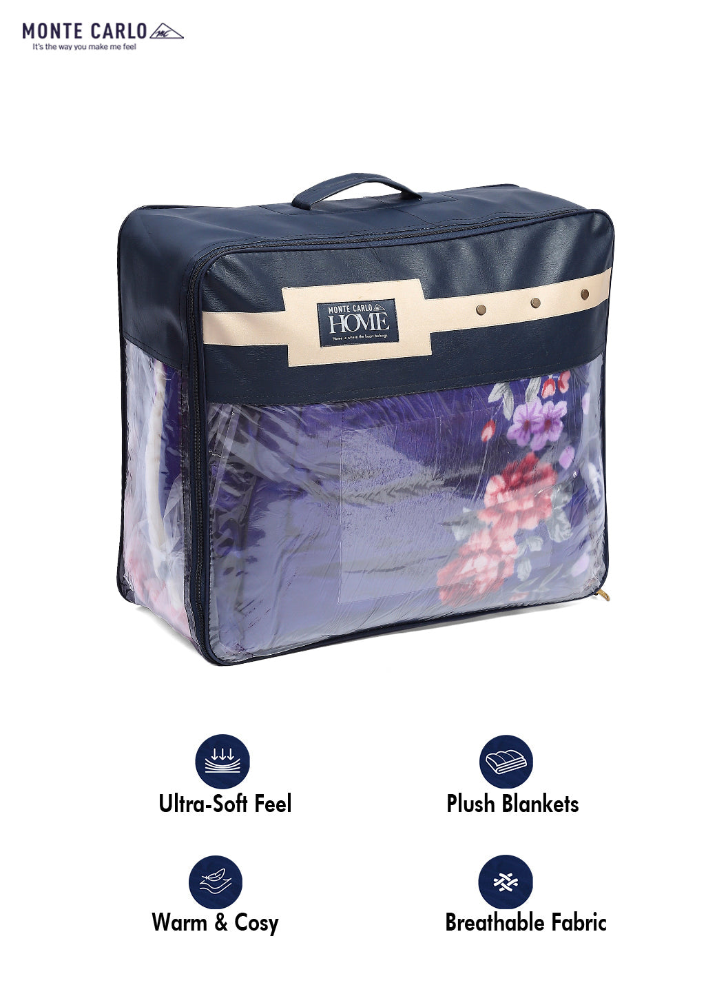 Printed Double Bed Blanket for Heavy Winter -2 Ply