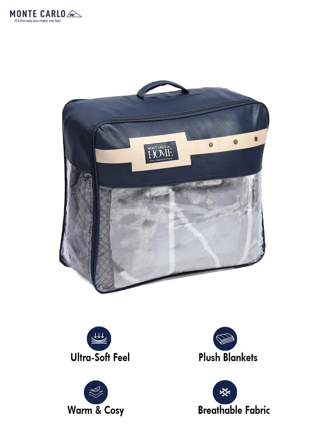 Printed Double Bed Reversible Blanket 2 Ply, 871 GSM, 4.6 kg (Moonvalley)