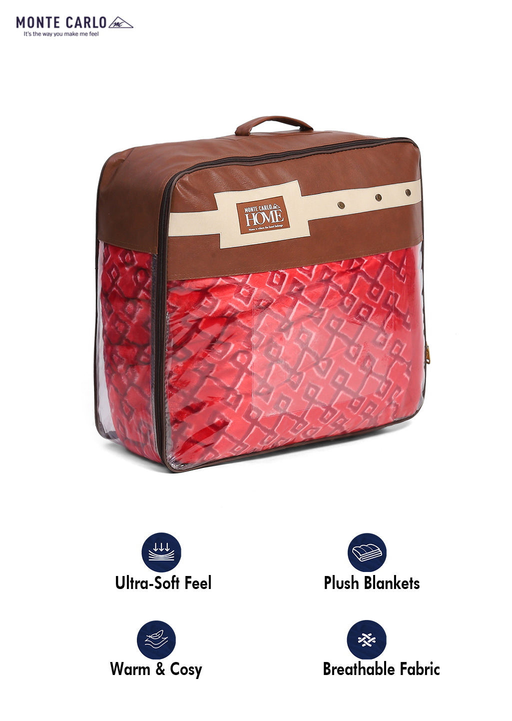 Printed Double Bed Blanket for Heavy Winter -3 Ply