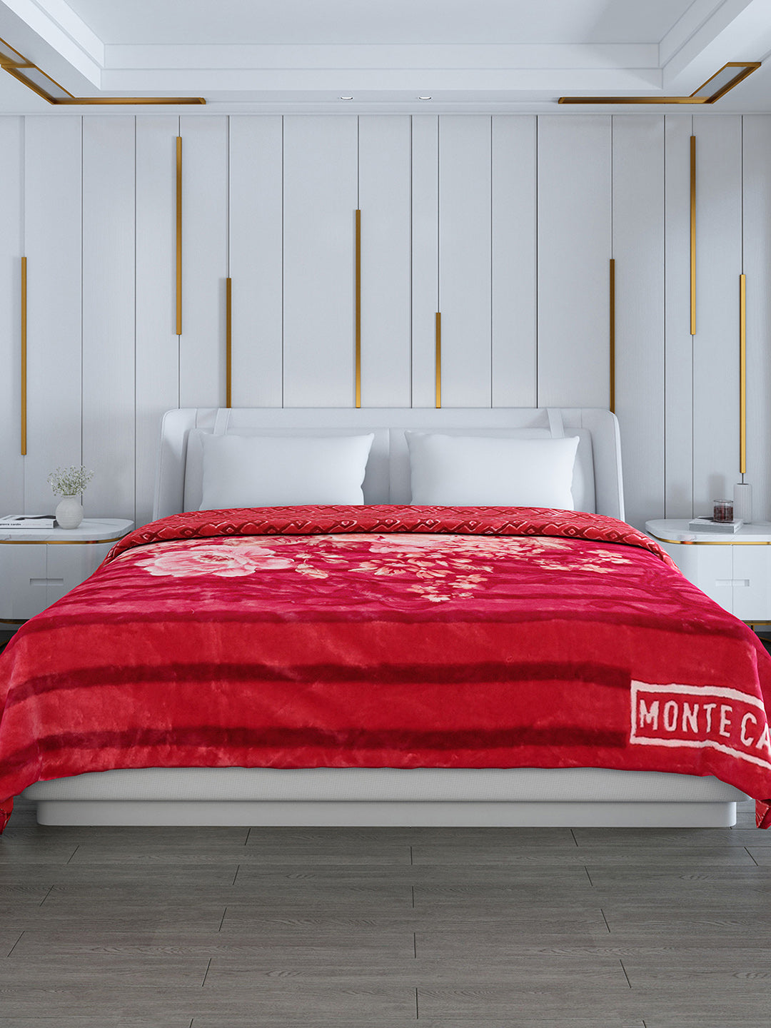 Printed Double Bed Blanket for Heavy Winter -3 Ply