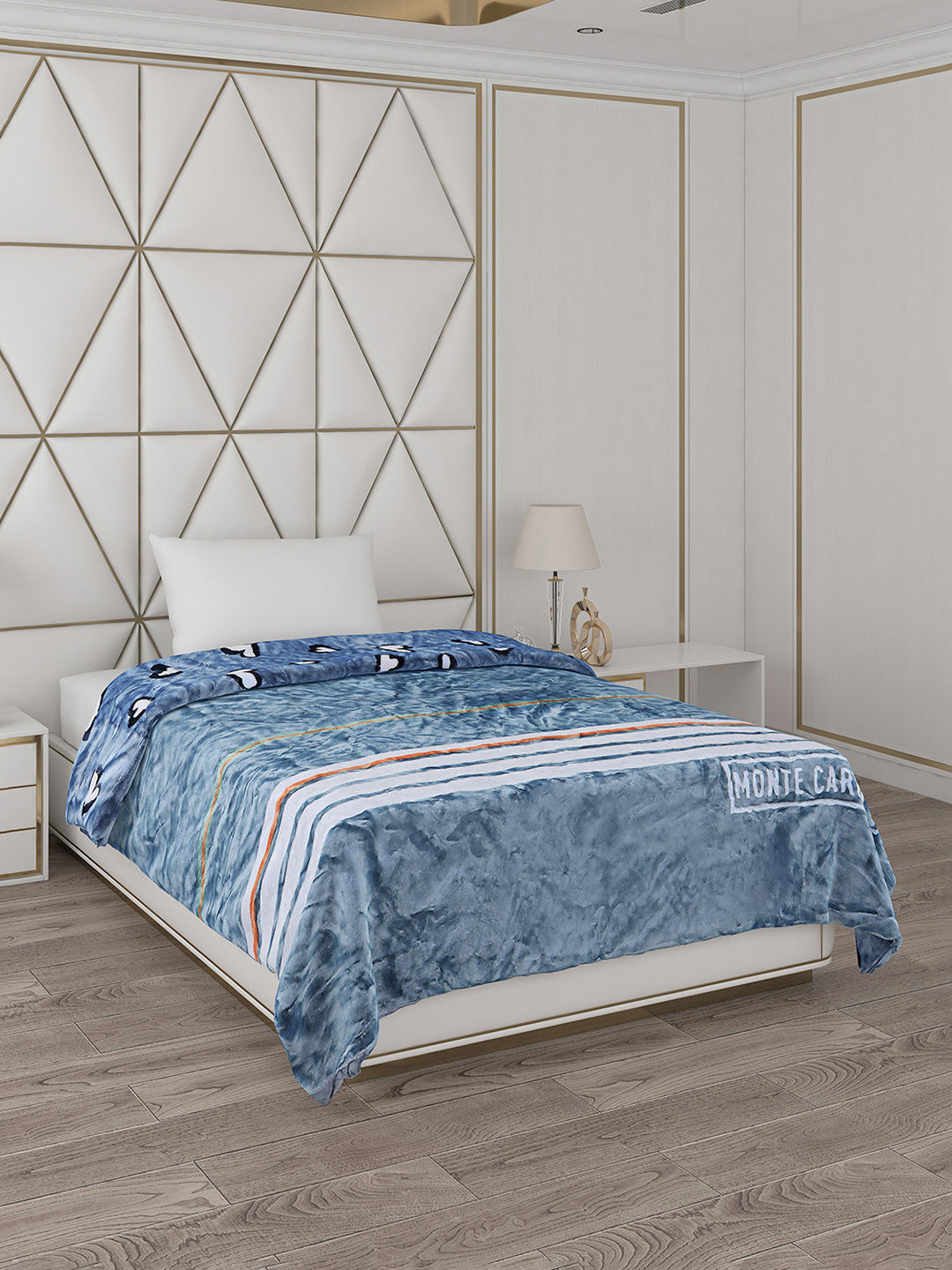 Printed Single Bed Reversible Blanket 2 Ply, 511 GSM, 1.8 kg (New Diamond)