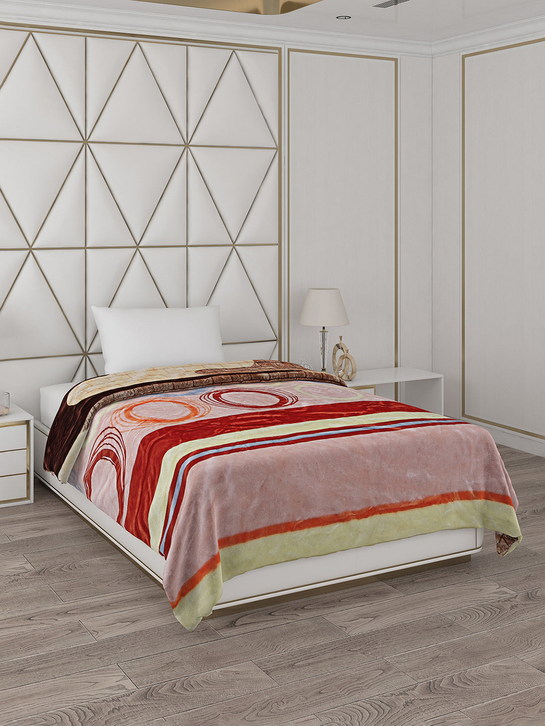 Printed Single Bed Reversible Blanket 2 Ply, 511 GSM, 1.8 kg (New Diamond)