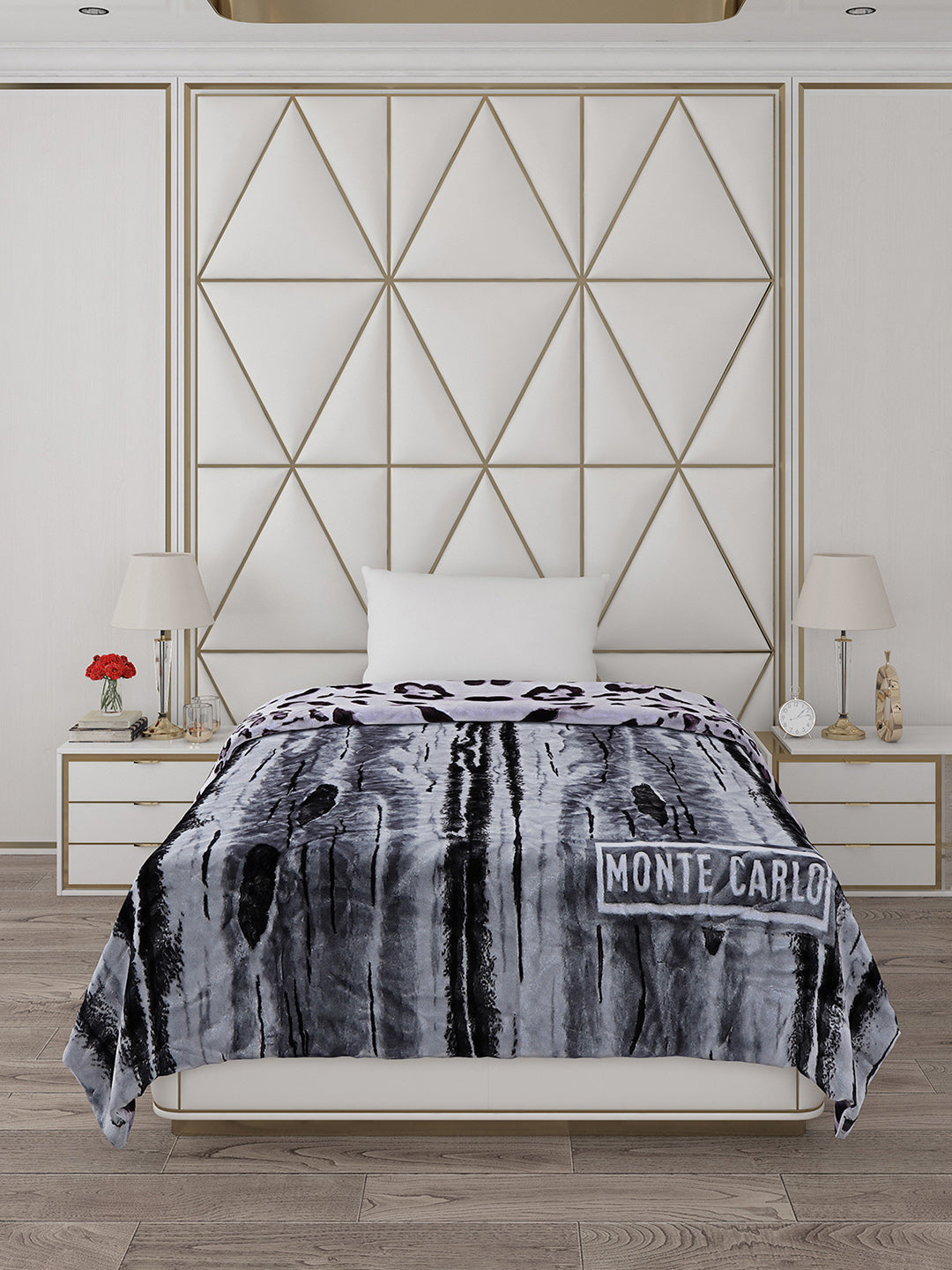 Printed Single Bed Reversible Blanket 2 Ply, 511 GSM, 1.8 kg (New Diamond)