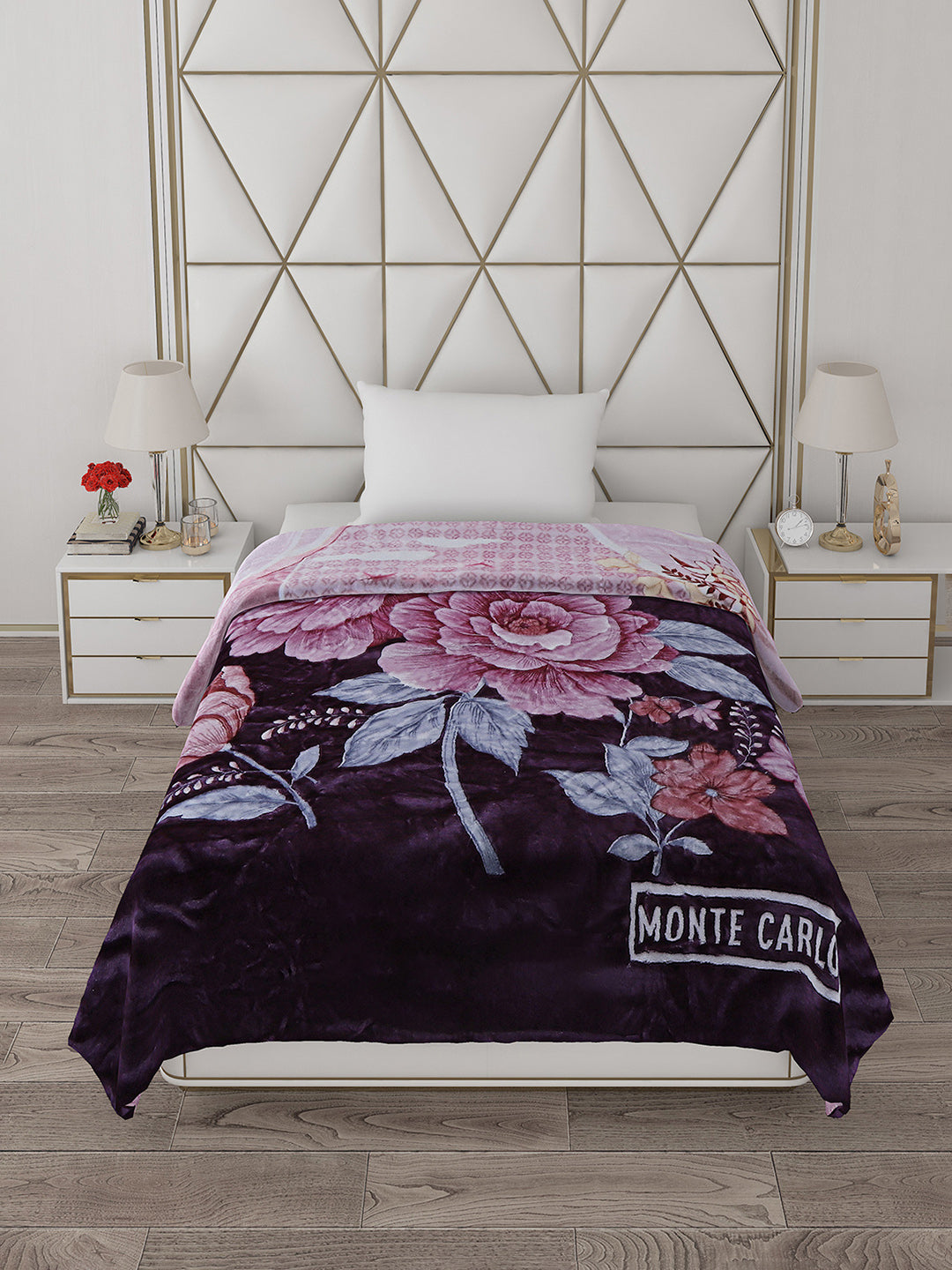 Printed Single Bed Reversible Blanket 2 Ply, 511 GSM, 1.8 kg (New Diamond)