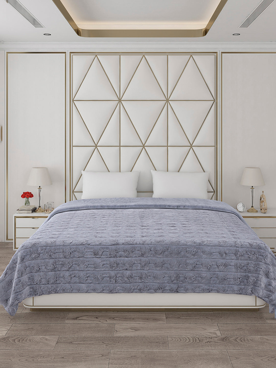 Self Design Double Bed 850 GSM Blanket Orion 2 Ply (Weight 4.5 kg)