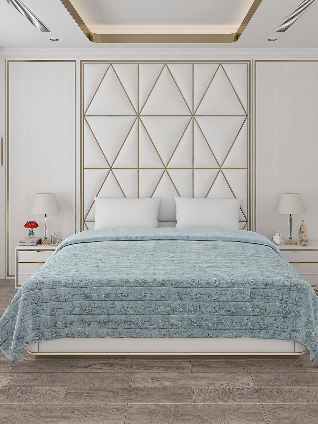 Self Design Double Bed 850 GSM Blanket Orion 2 Ply (Weight 4.5 kg)