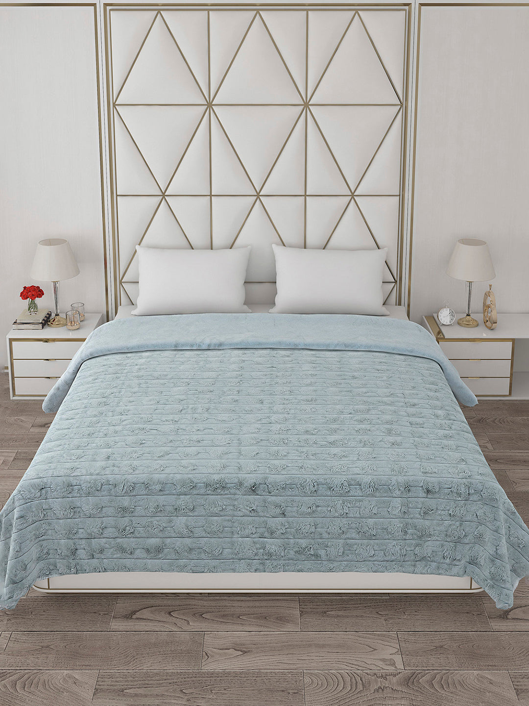 Self Design Double Bed 850 GSM Blanket Orion 2 Ply (Weight 4.5 kg)