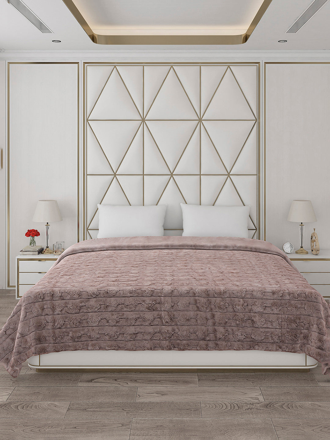 Self Design Double Bed 850 GSM Blanket Orion 2 Ply (Weight 4.5 kg)