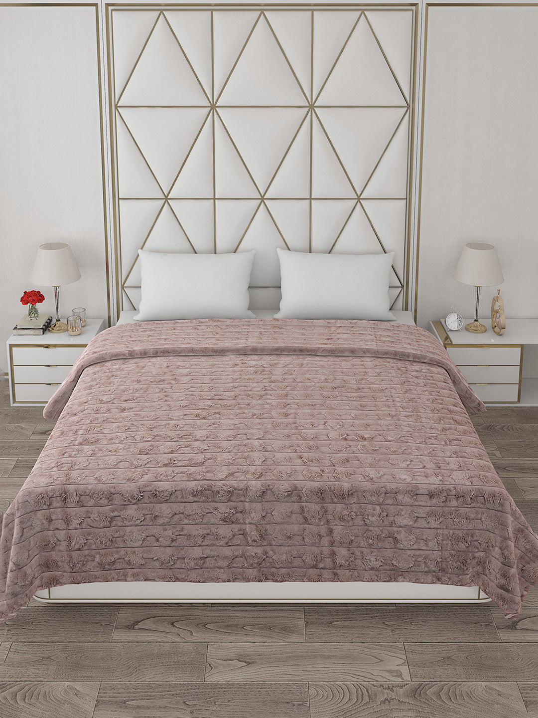 Self Design Double Bed 850 GSM Blanket Orion 2 Ply (Weight 4.5 kg)