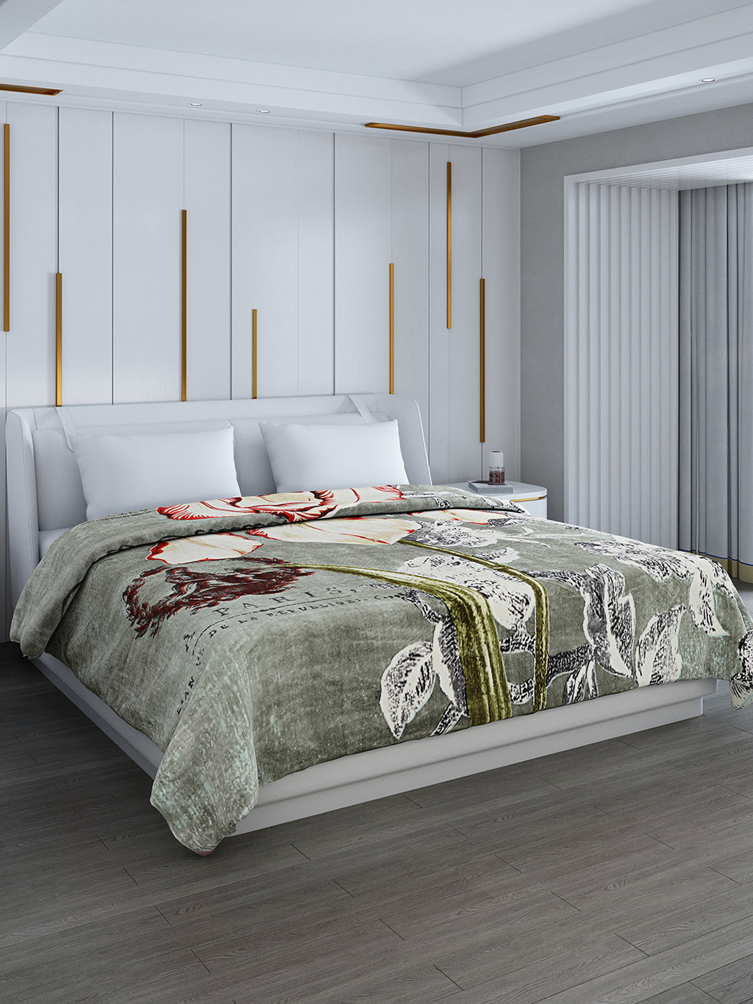 Printed Double Bed 994 GSM Blanket Parker 2 Ply (Weight 5.25 kg)