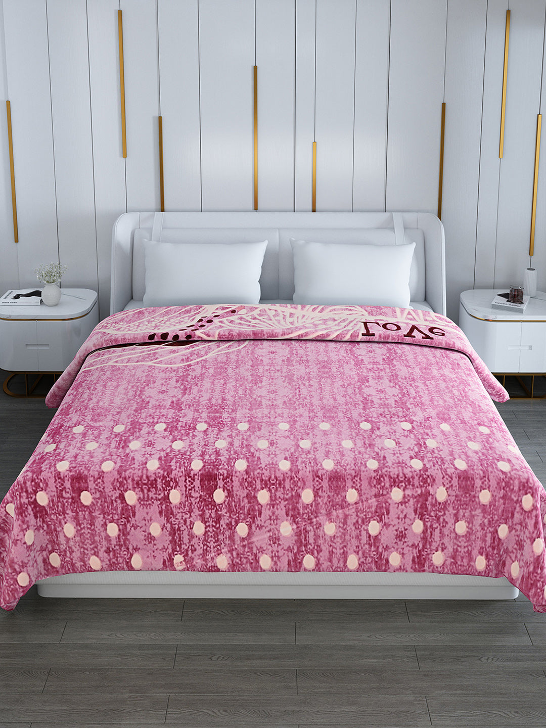 Printed Double Bed Blanket for Heavy Winter -2 Ply
