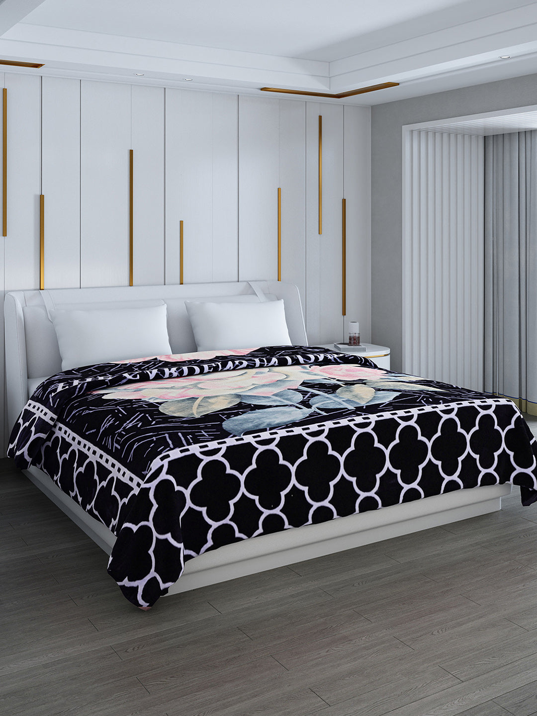 Printed Double Bed 994 GSM Blanket Parker 2 Ply (Weight 5.25 kg)