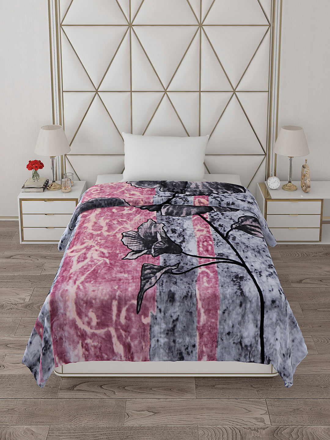 Printed Single Bed Blanket for Heavy Winter -2 Ply