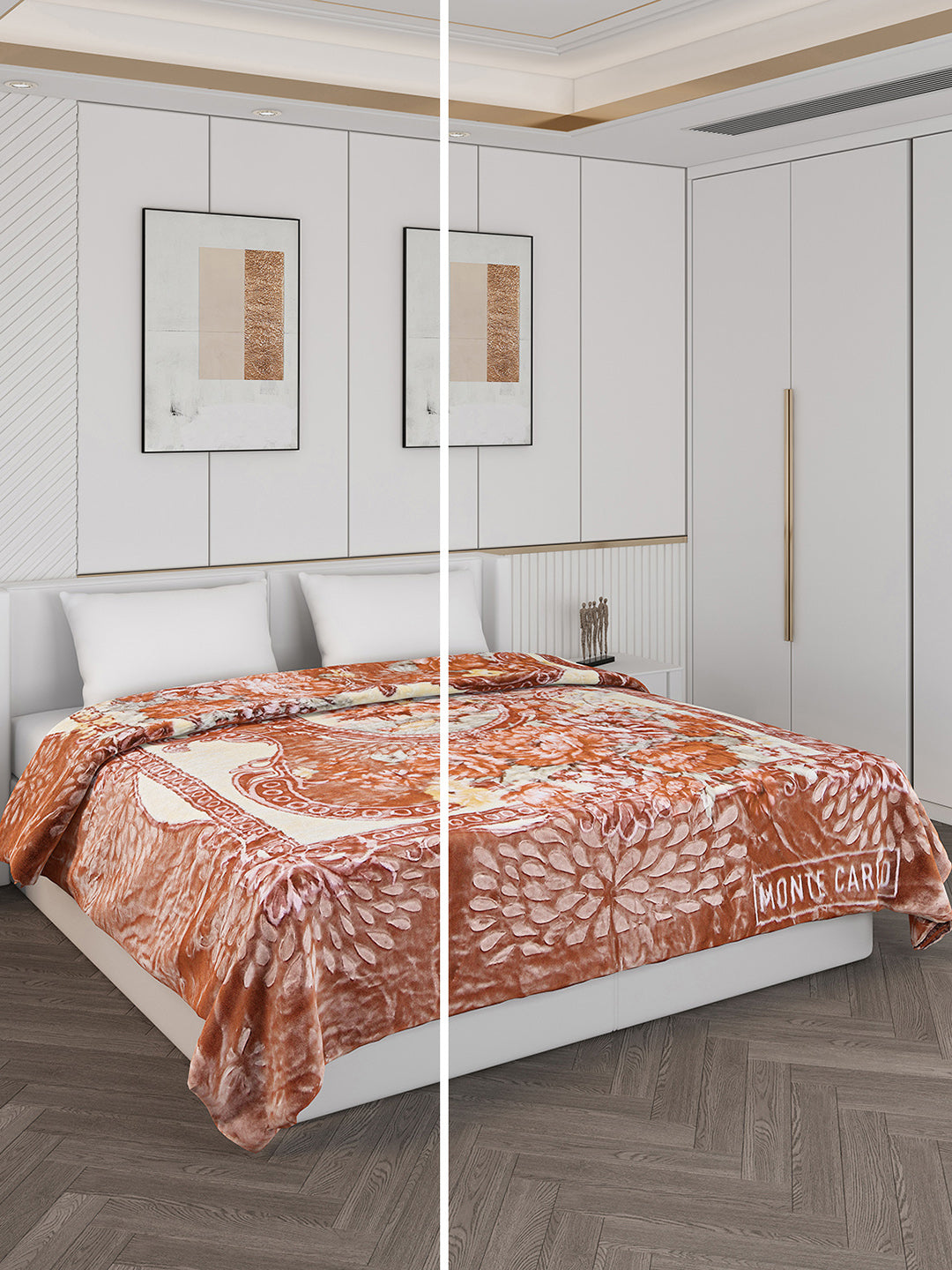 Printed Double Bed 850 GSM Blanket for Heavy Winter -2 Ply (Weight 4.5 kg)