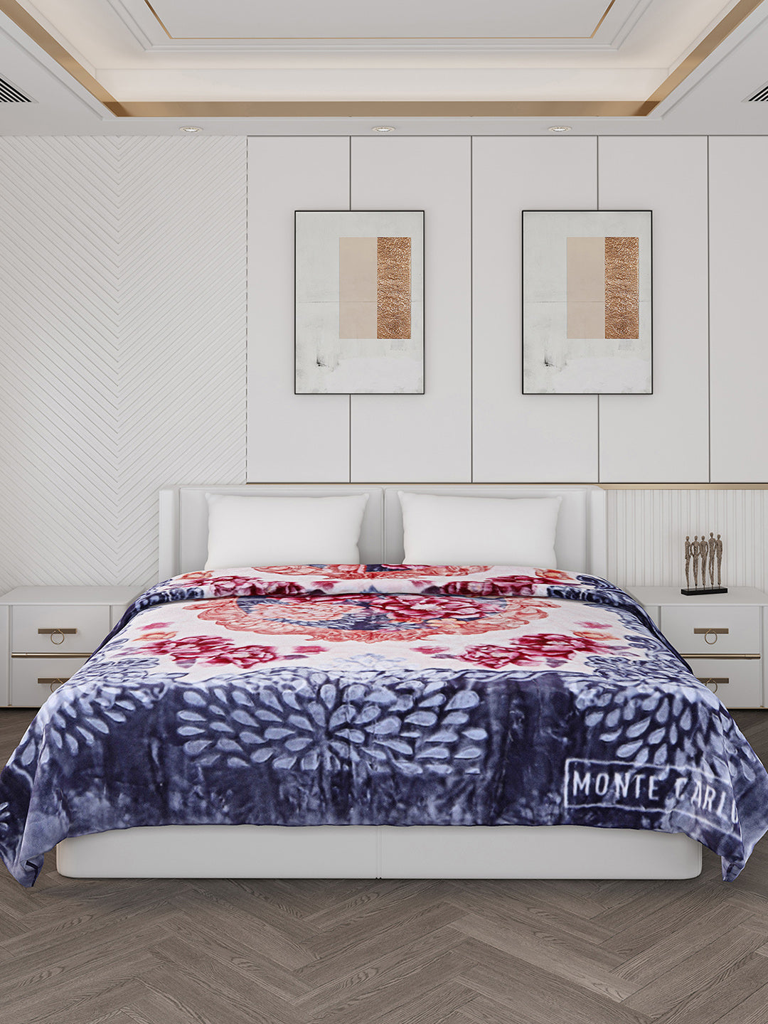 Printed Double Bed 850 GSM Blanket for Heavy Winter -2 Ply (Weight 4.5 kg)