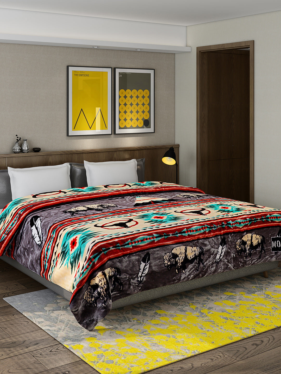 Printed Double Bed 757 GSM Blanket Pride 2 Ply (Weight 4 kg)
