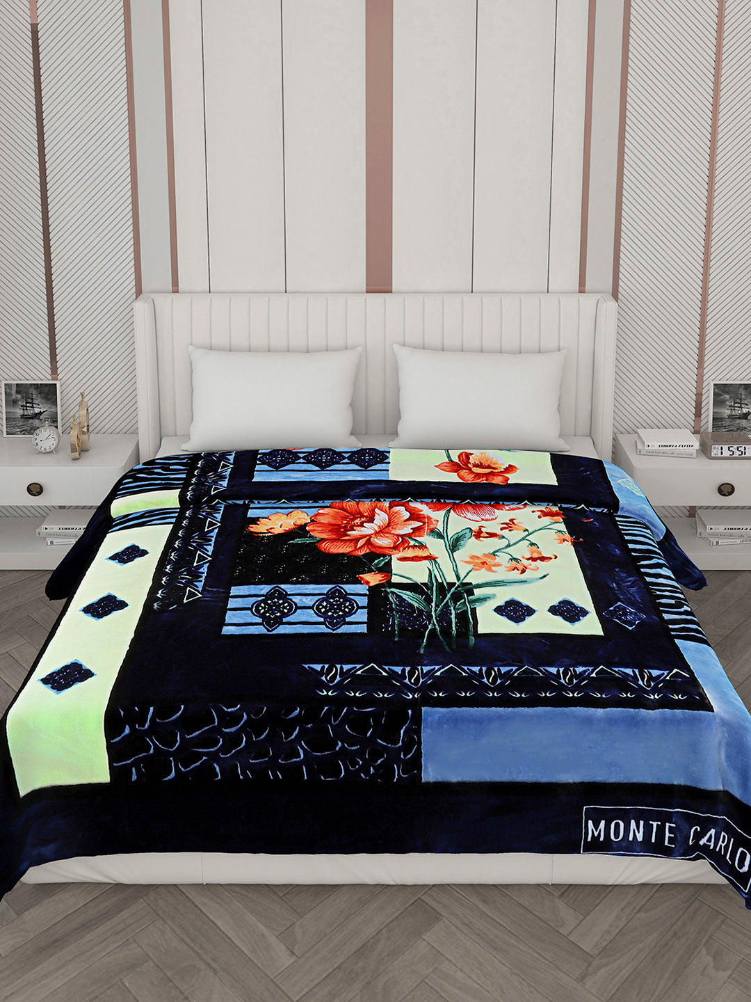 Printed Double Bed Blanket for Heavy Winter -2 Ply