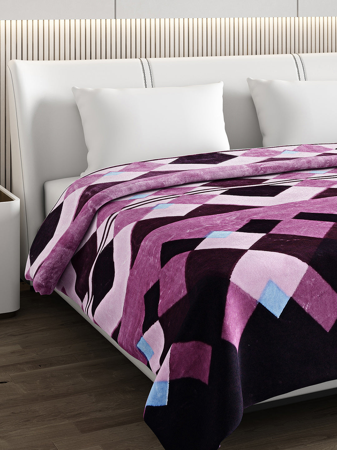 Printed Double Bed Blanket for Mild Winter -1 Ply