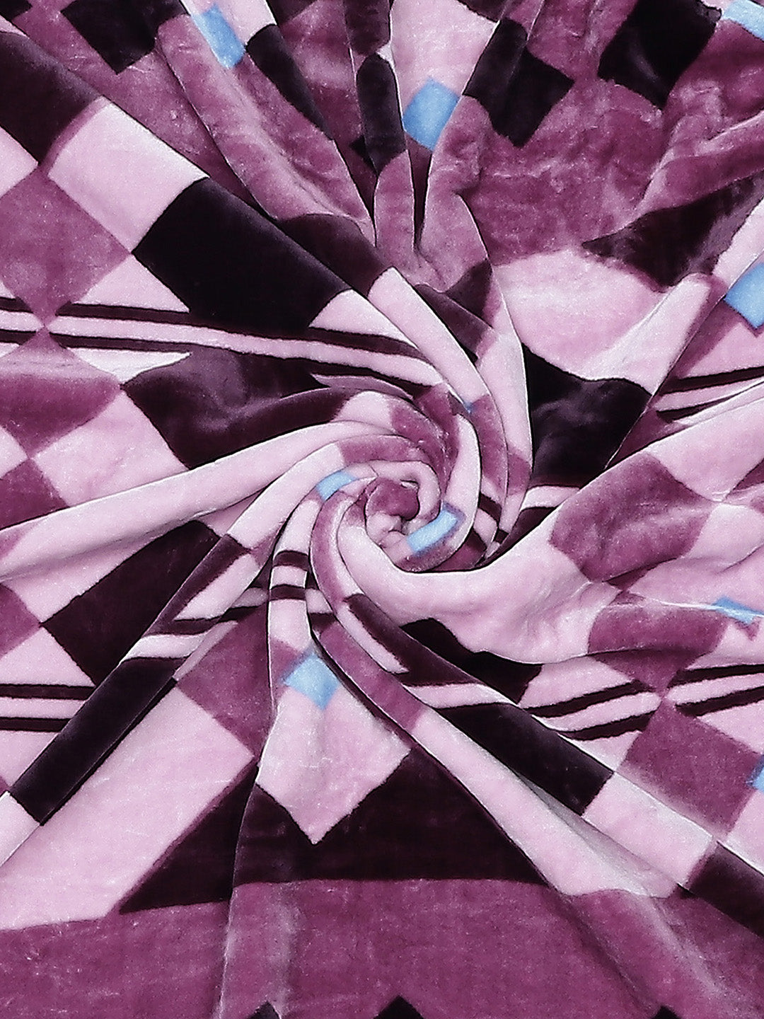 Printed Double Bed Blanket for Mild Winter -1 Ply