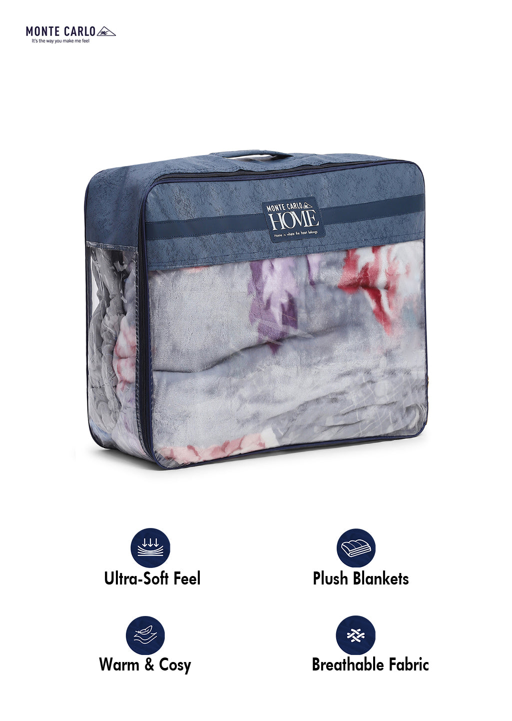 Printed Double Bed 550 GSM Blanket for Mild Winter -2 Ply (Weight 3 kg)