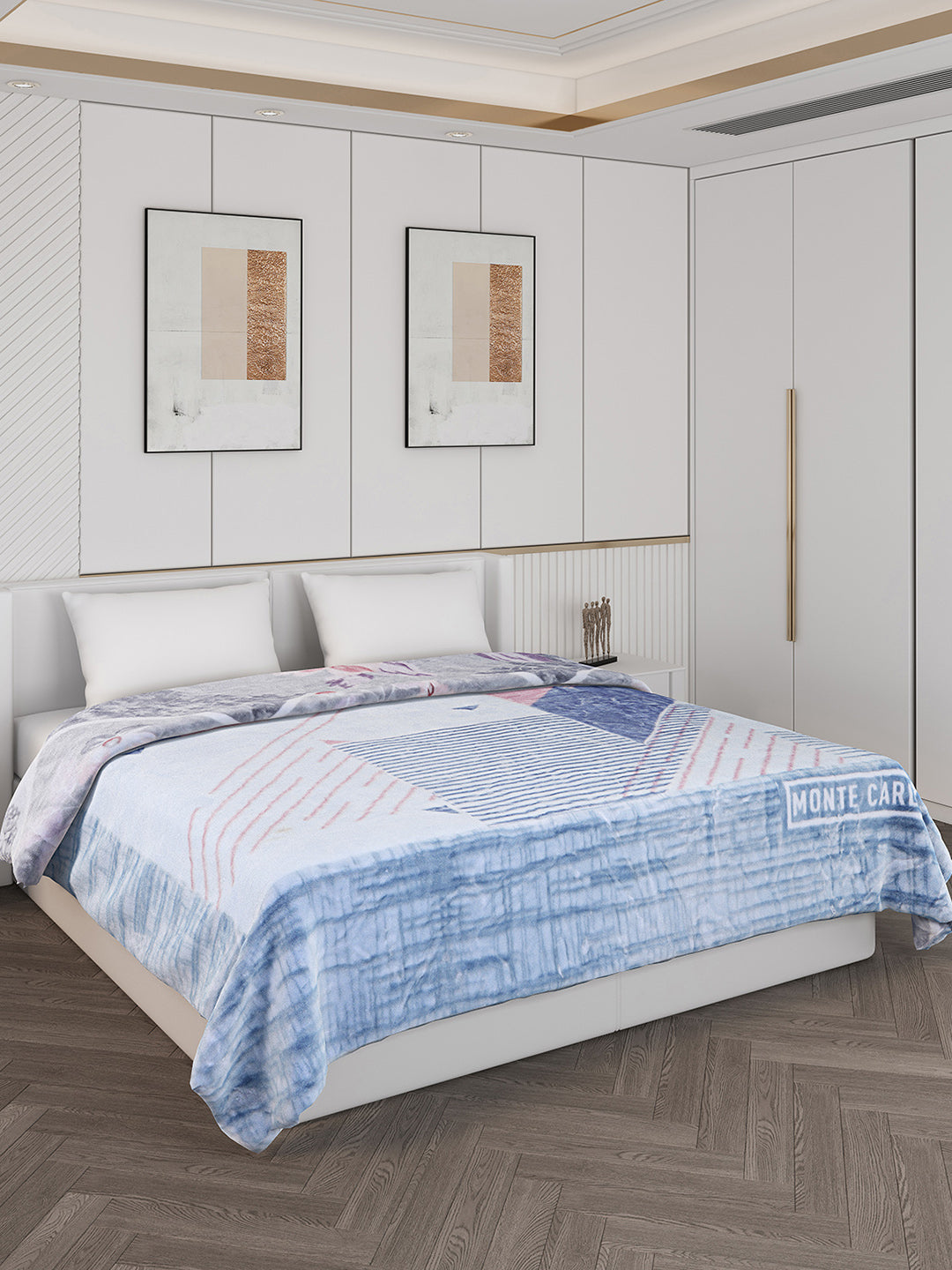 Printed Double Bed 550 GSM Blanket for Mild Winter -2 Ply (Weight 3 kg)