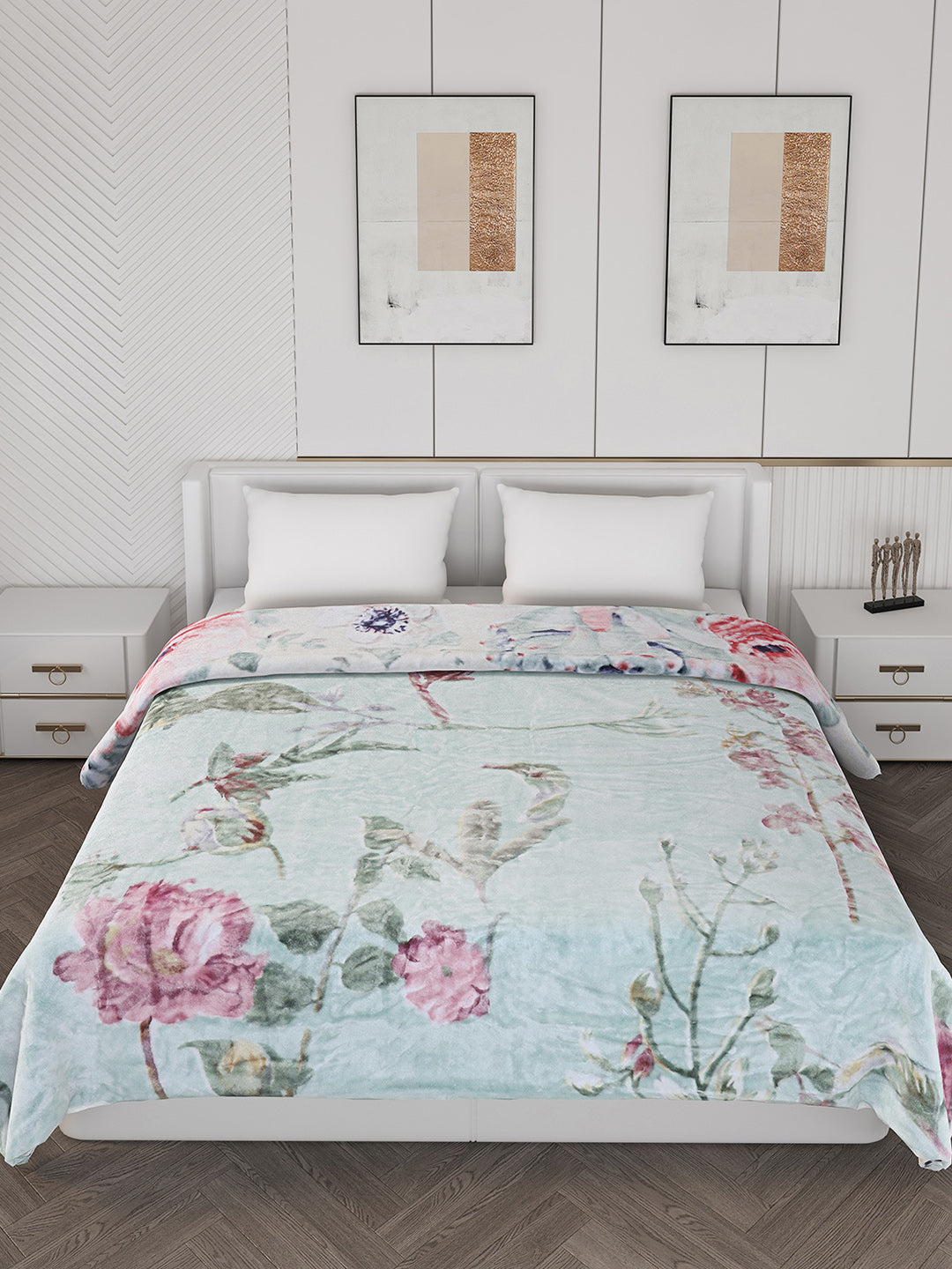 Printed Double Bed 550 GSM Blanket for Mild Winter -2 Ply (Weight 3 kg)