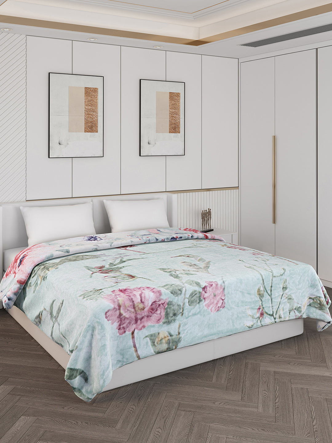 Printed Double Bed 550 GSM Blanket for Mild Winter -2 Ply (Weight 3 kg)