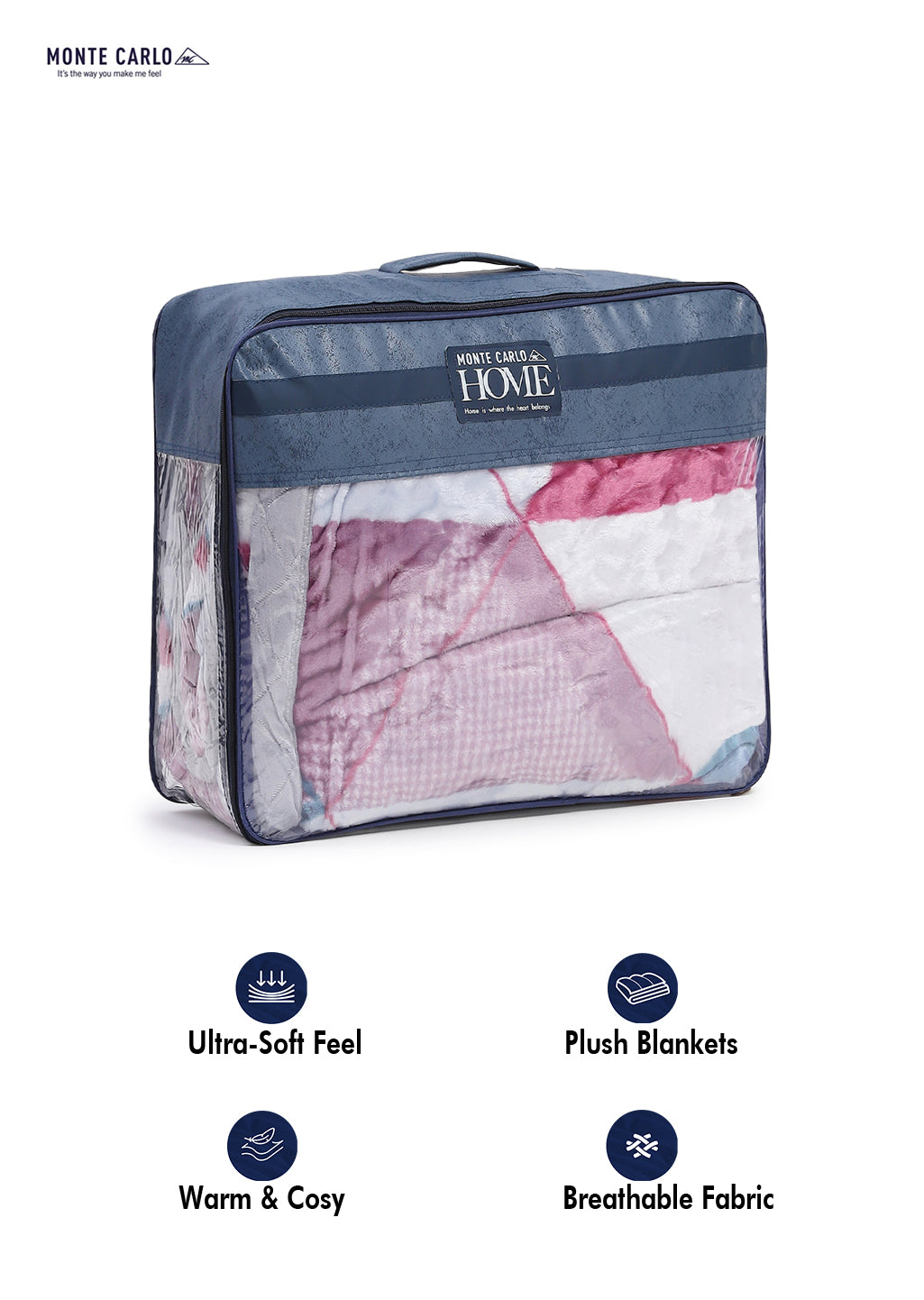 Printed Double Bed 550 GSM Blanket for Mild Winter -2 Ply (Weight 3 kg)