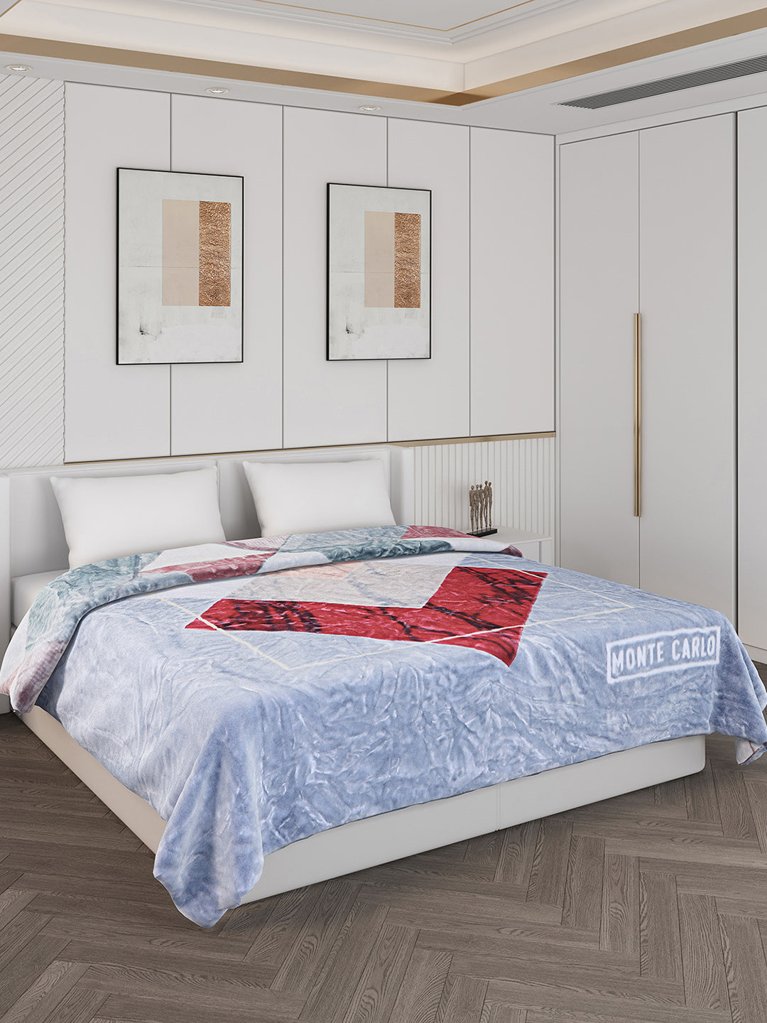 Printed Double Bed 550 GSM Blanket for Mild Winter -2 Ply (Weight 3 kg)