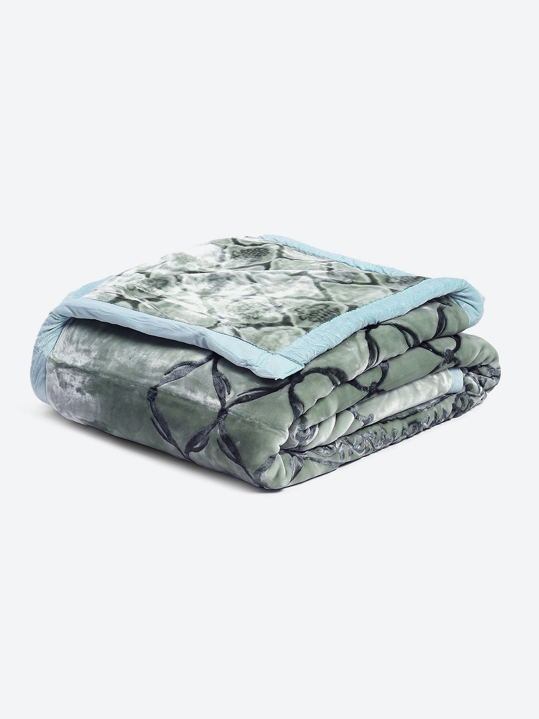 Printed Double Bed Reversible Blanket 2 Ply, 947 GSM, 5 kg (Rusty)