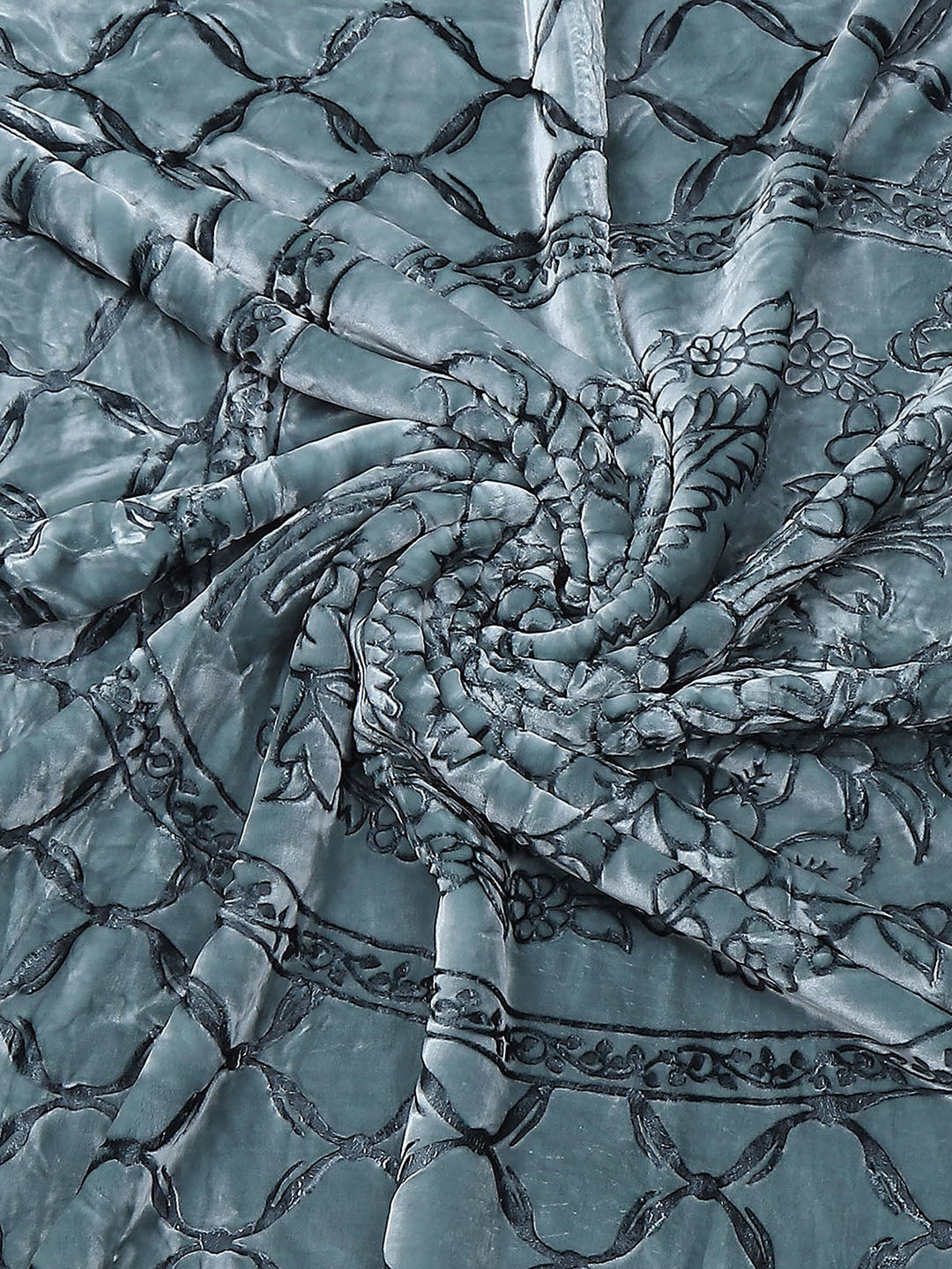 Printed Double Bed Reversible Blanket 2 Ply, 947 GSM, 5 kg (Rusty)