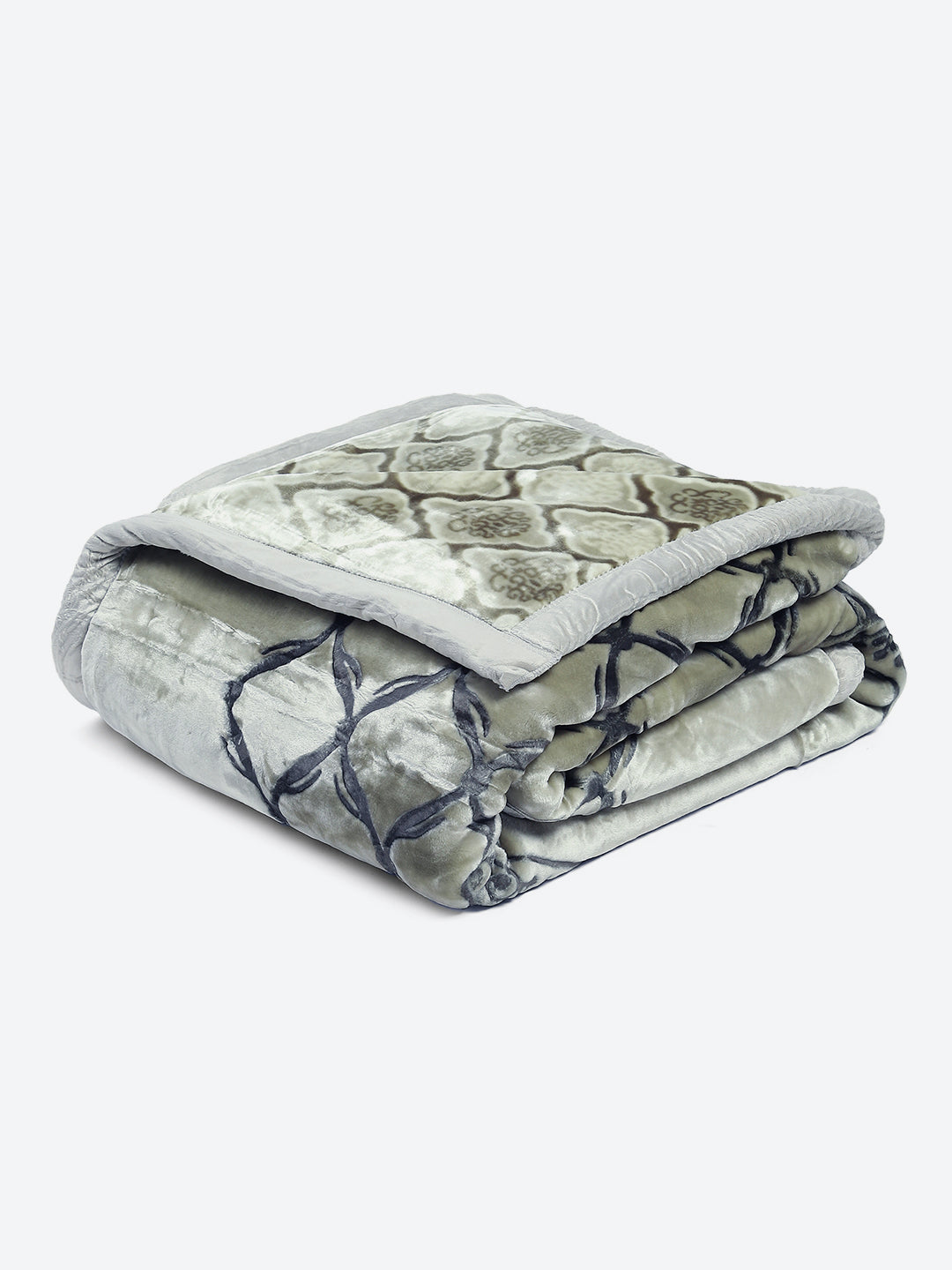 Printed Double Bed Reversible Blanket 2 Ply, 947 GSM, 5 kg (Rusty)