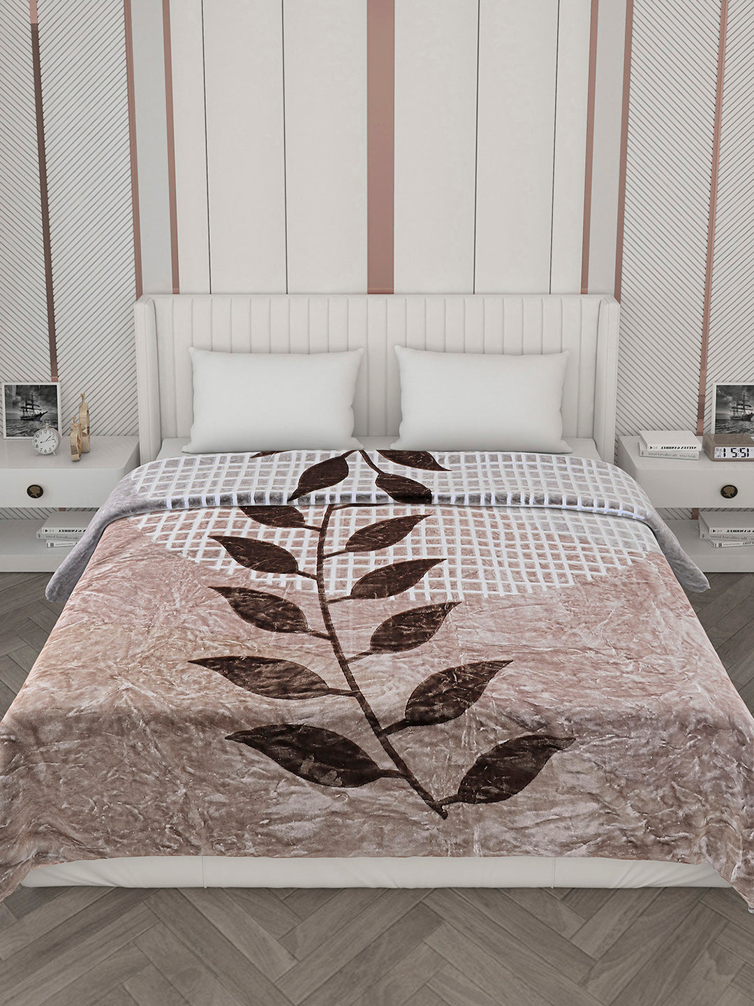 Printed Double Bed 596 GSM Blanket Samuel 2 Ply (Weight 3.15 kg)