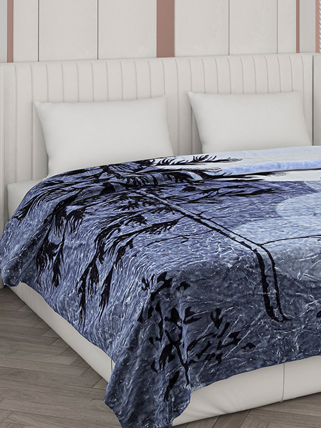 Printed Double Bed 596 GSM Blanket Samuel 2 Ply (Weight 3.15 kg)
