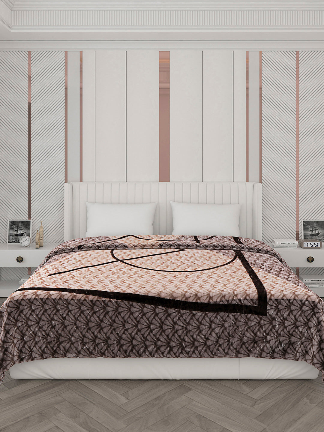 Printed Double Bed 596 GSM Blanket Samuel 2 Ply (Weight 3.15 kg)