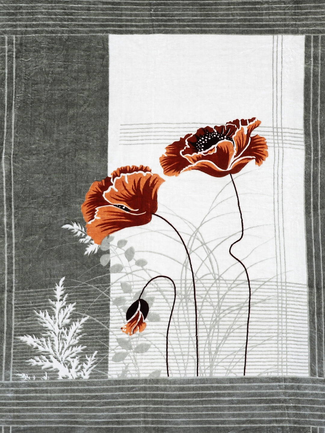 Printed Double Bed 795 GSM Blanket Scarlet 2 Ply (Weight 4.2 kg)