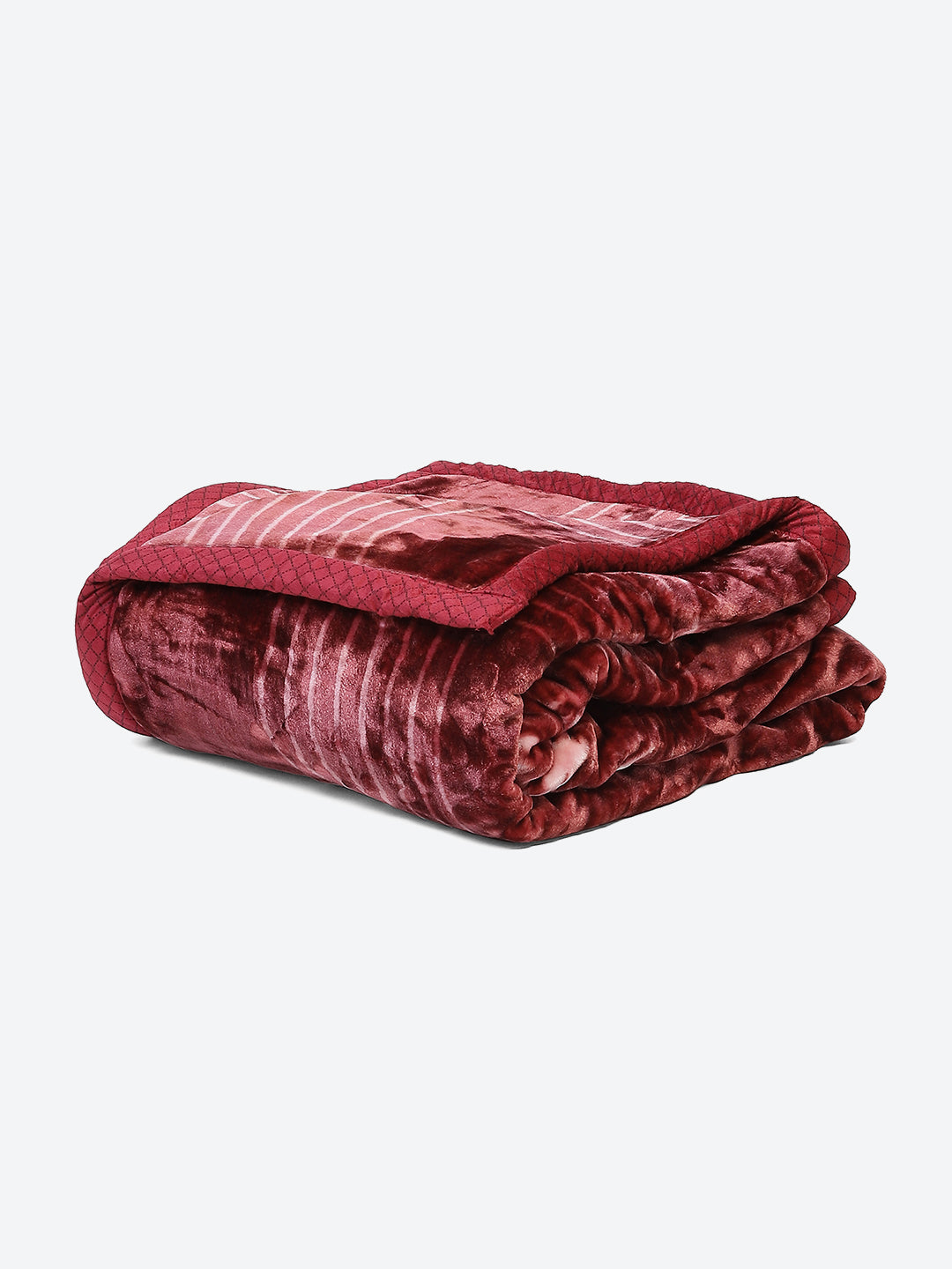 Printed Double Bed 795 GSM Blanket Scarlet 2 Ply (Weight 4.2 kg)