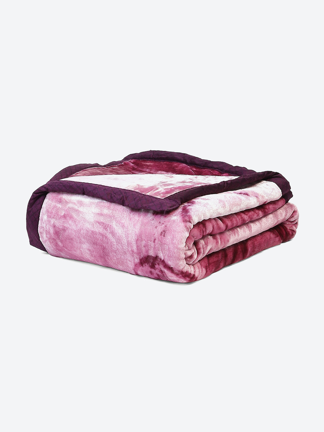 Printed Double Bed 795 GSM Blanket Scarlet 2 Ply (Weight 4.2 kg)