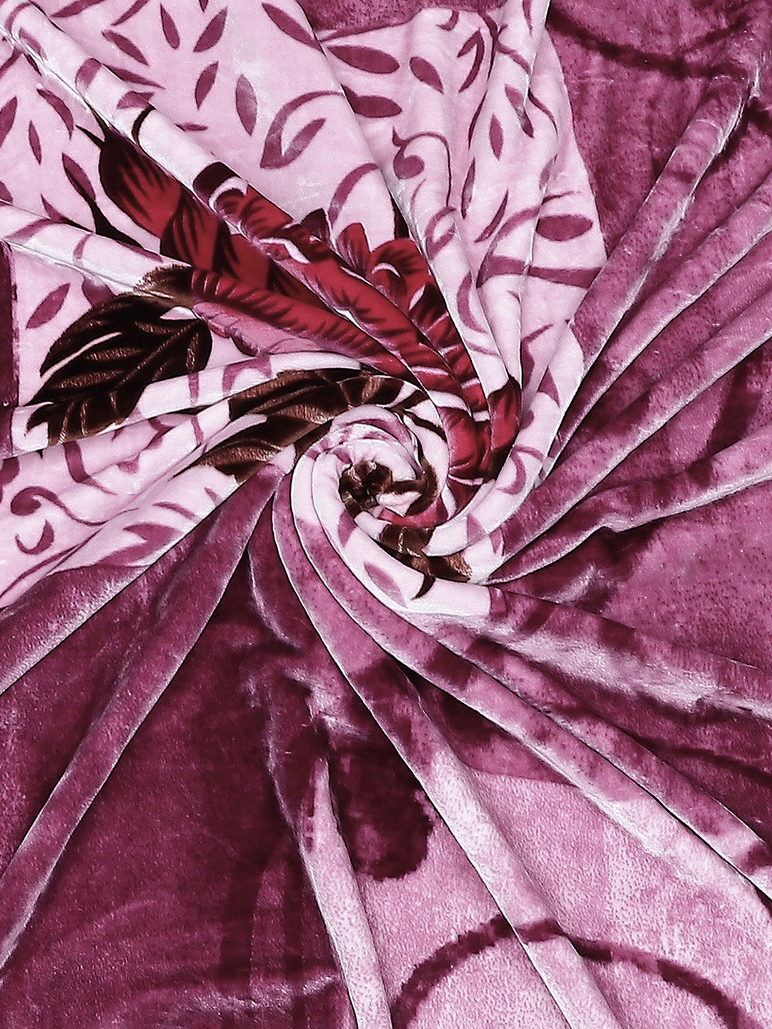 Printed Double Bed 795 GSM Blanket Scarlet 2 Ply (Weight 4.2 kg)
