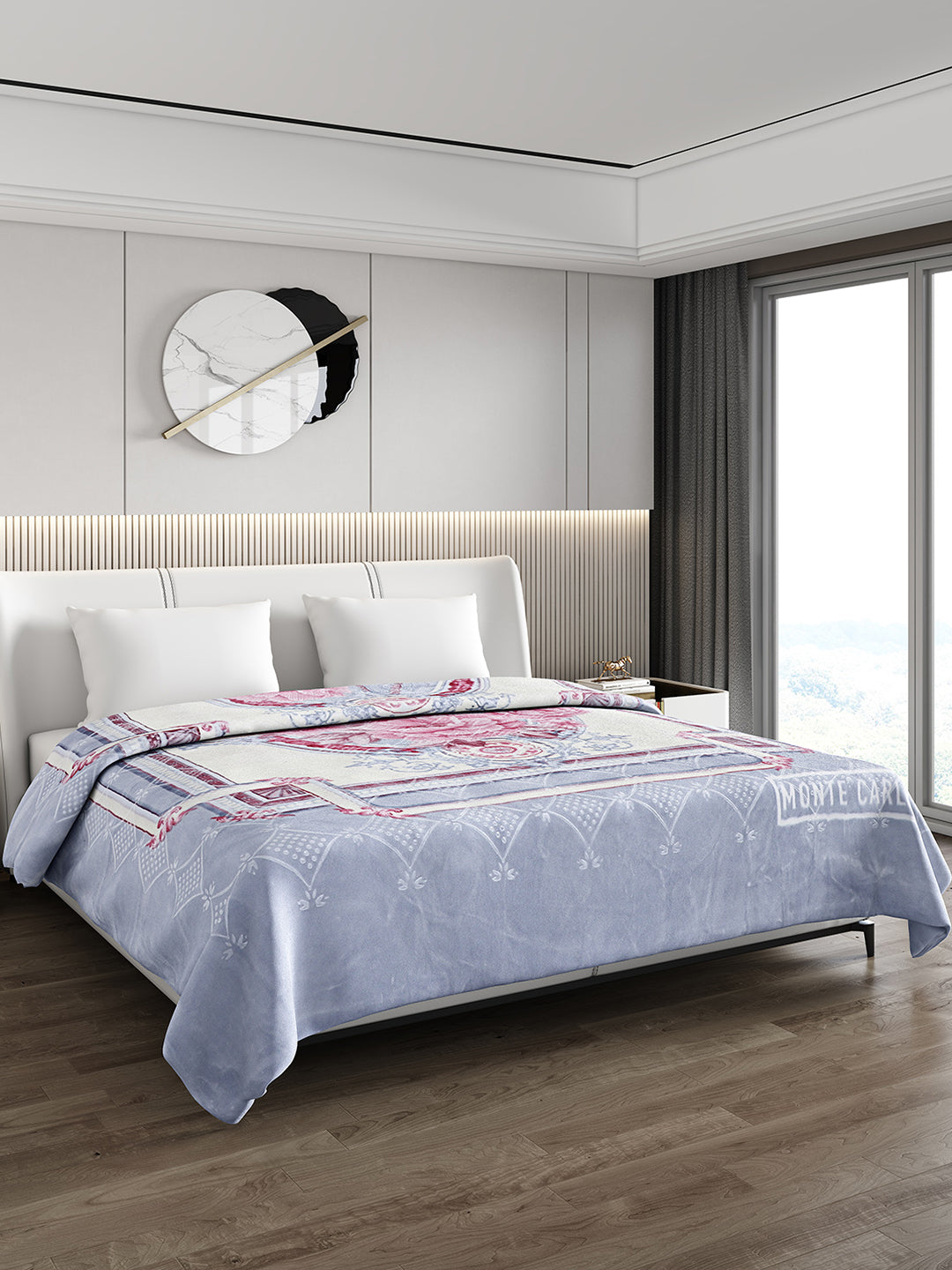 Printed Double Bed Blanket for Heavy Winter -2 Ply