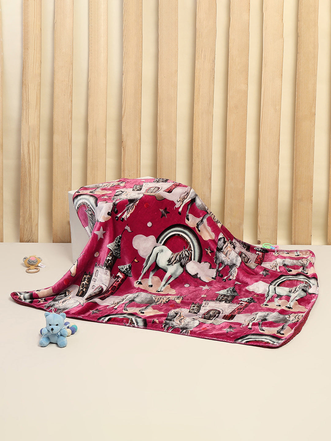 Printed Baby Blanket 2 Ply, 519 GSM, Weight 0.8 kg (Sherlock)