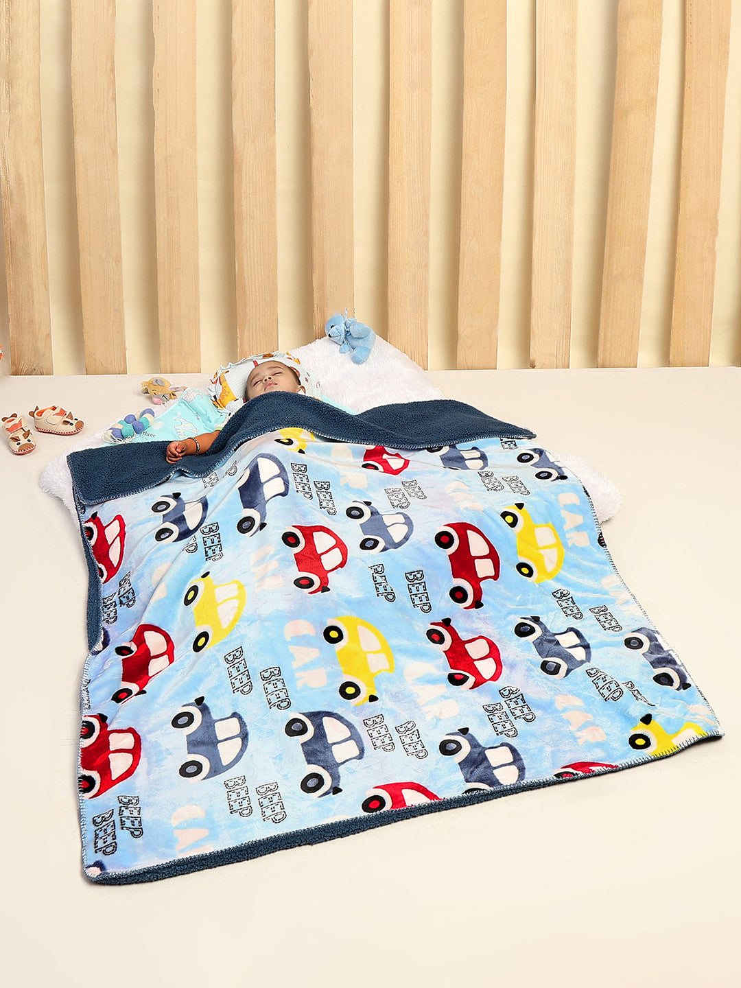 Printed Baby Blanket 2 Ply, 519 GSM, Weight 0.8 kg (Sherlock)