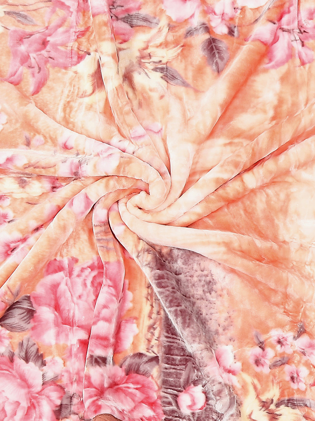 Floral Print Single Bed 852 GSM Blanket for Heavy Winter -2 Ply (Weight 3 kg)