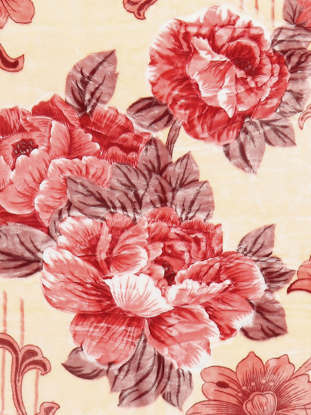 Floral Print Single Bed 852 GSM Blanket for Heavy Winter -2 Ply (Weight 3 kg)